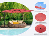 10FT Offset Hanging Patio Umbrella Outdoor with Push Button Tilt & Self-Locking, Polyester Shade, 8 95615093