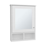 ZUN Medicine Cabinet 29" H, with 5 Shelves, 1 Door, and 1 Mirror, White B097P250880