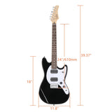 Full Size 6 String H-H Pickups GMF Electric Guitar with Bag Strap Connector 09474853