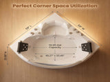 59" light luxury double corner whirlpool bathtub, 20 sets of multi-directional massage nozzles, W3605P566240