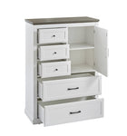 ZUN Farmhouse 5 Drawer Dresser for Bedroom, Tall Chest of Drawers, Chest of Drawers Organizer W1162P190835