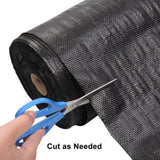 ZUN 4*100ft Black Weeding Cloth Polyethylene Foldable 44356945