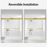 68-72 inches *76 inches Frameless Double Sliding Soft-Close Shower Door, 3/8 inches Thick W1552P174985