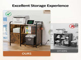 1 Cabinet Door 3-Layer Printer Rack P2 Particleboard Iron Pipes & Melamine Veneer Powder-Coated 68132661