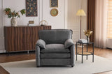Single Chair 38 Inch Oversized Reading Chair Comfortable Cushioned Lounge Armchair Soft Chenille W1829P265024