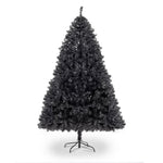 ZUN 6ft 1150 Branches PVC Christmas Tree Black 75974042