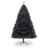 ZUN 6ft 1150 Branches PVC Christmas Tree Black 75974042