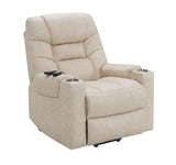 Light Grey Power Lift Recliner with Heating and Massage B062P215446
