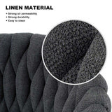 Modern simple Dark Grey linen dining chair, home bedroom stool back student desk chair, gold-plated W210P208446