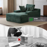 Oversized Chaise Lounge Chair Cozy Cloud Couch, Modern Plush Corduroy Upholstered Sleeper Sofa 82552371