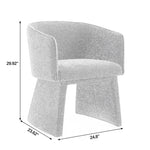 ZUN Modern style simple and elegant chair, grey leisure chair, suitable for dining/bedroom/living W487P186355