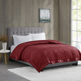 Lightweight Down Alternative Blanket with Satin Trim B03598534