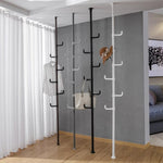 ZUN Adjustable Laundry Pole Clothes Drying Rack Coat Hanger DIY Floor to Ceiling Tension Rod Storage 73488899