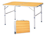 3ft Aluminum Alloy Folding Table wood grain color 14252439