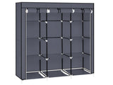 67" Portable Closet Organizer Wardrobe Storage Organizer with 10 Shelves Quick and Easy to Assemble 09015276