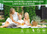 3FTX5FT Outdoor Artificial Grass Runner Rug, Thick Realistic Fake Grass Roll Decor Patio Balcony 68721358