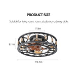 ZUN Caged Ceiling Fan with Lights Remote Control, Low Profile Flush Mount Farmhouse Modern Ceiling fans, W1340103796