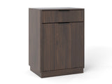 10-Gallon Woodgrain Tilt-Out Trash Can Cabinet Wooden Garbage Recycling Cabinet with Wave-Textured 46943397