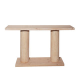 59in Modern Minimalist Wooden Console Table with Column Pedestal Design Elegant Decorative Accent W2729P270744