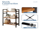 3 Tier Bookshelf, Free Standing Shelf, Bookcase Shelf Storage Organizer, Industrial Book Shelves for 91327099