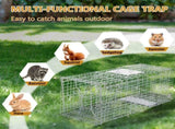 32" Live Animal Cage Trap, Heavy Duty Folding Raccoon Trap, Humane Cat Trap with Handle for Rabbits, 69987129