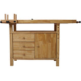 Wood Workbench - Wooden Workbench for Garage Workshop and Home W46594607