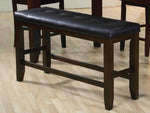 ZUN Black and Espresso Counter Height Bench B062P191070