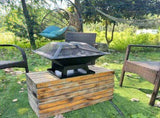 Modernisation Square BBQ Grill Outdoor Heater Garden Outdoor Fireplace Portable Fire Pit Contracted 86800110