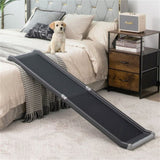 ZUN 63" Pet Ramp,Upgrade Folding Pet Ramp Portable Dog Ramp with Steel Frame 74599686