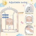 ZUN Toddler Slide and Swing Set 5 in 1, Kids Playground Climber Slide Playset with Basketball Hoop PP307712AAH