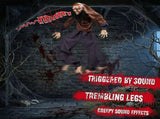 5ft Halloween Wall-Climbing Ghost Decoration with-Activated Moving Legs, Roaring & Laughing 22410506