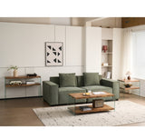 MDF Console Table, Big Side Table, Walnut Tempered Glass Desk,Entry Table W1718P321602