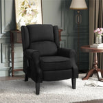 ZUN Black Massage Recliner Chair. Wingback Single Sofa with Vibration Massage, Heat, Push Back 10695854