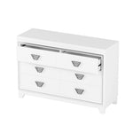 ZUN Elegant Dresser with Metal Handle and Sparkling Shiny Decoration, Storage Cabinet with 6 Drawers for WF531201AAK