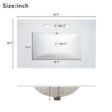 30-Inch Green Bathroom Vanity with Ceramic Sink and Ample Storage - Ideal Choice for Small Bathrooms WF324690AAF