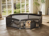 24 Inch Durable Lightweight Pet Playpen, 6 Panels Plastic Dog Fence with Lockable Door and Non- Slip 51012165