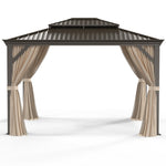 ZUN 10'X12' Outdoor Double-roof Hardtop Gazebo 02952064