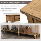 ZUN TREXM Console Table Sofa Table Easy Assembly with Two Storage Drawers and Bottom Shelf for Living WF191266AAD