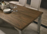 Breda Antique Gray and Dark Oak Finished Wood Dining Table T2574P165169