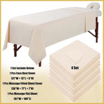 ZUN 3 Piece Massage Table Sheets Set 4 Sets Microfiber Massage Bed Cover Soft Waterproof and Oil Proof 35310681