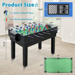 ZUN 2x4ft 10-in-1 Combo Game Table Set w/ Hockey, Foosball, Pool, Shuffleboard, Ping Pong W1753P197632