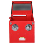 ZUN 30 Gallon Bench Top Air Sandblasting Cabinet Sandblaster Abrasive Blast Large Cabinet with Gun and 4 62535133