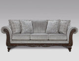 Hernen Carved Wood Frame Sofa T2574P196581