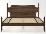 Queen Size Platform Bed Frame, Spindle Bed with Curved Tall Headboard, No Box Spring Needed, Retro 68709127