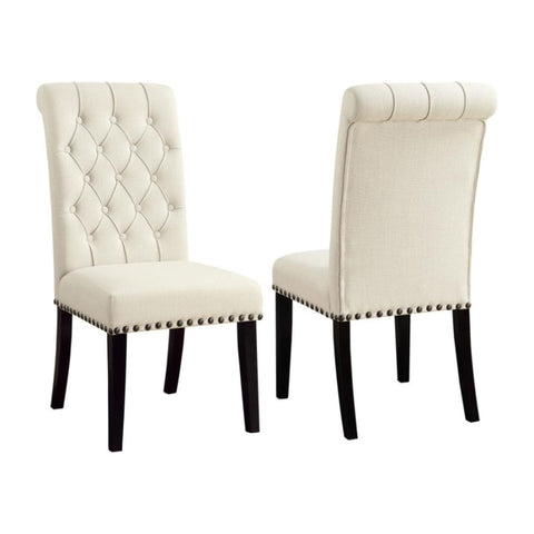 ZUN Set of 2 Fabric Upholstered Dining Chairs, Beige B016P224580