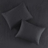 3 Piece Quilt Set Black Full/Queen B035129040