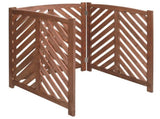 Air Conditioner Fence Screen Outside, Cedar Privacy Fence 3 Panels to Hide AC & Trash Enclosure, 70398257