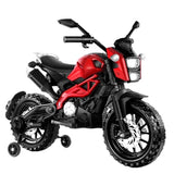 ZUN Electric Motorcycle for Kids, kids ride on motorcycle, 12V Electric Dirt Bike with Training Wheels, W1760P160464