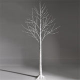 White 5FT LED Birch Tree - Lifelike Bark 72 Lights Flexible Branches 7.2ft Cord for Christmas 19442660