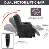 Dual Motor Heat Massage Infinite Position Up to 350 LBS Electric Power Lift Recliners with W3224P288492